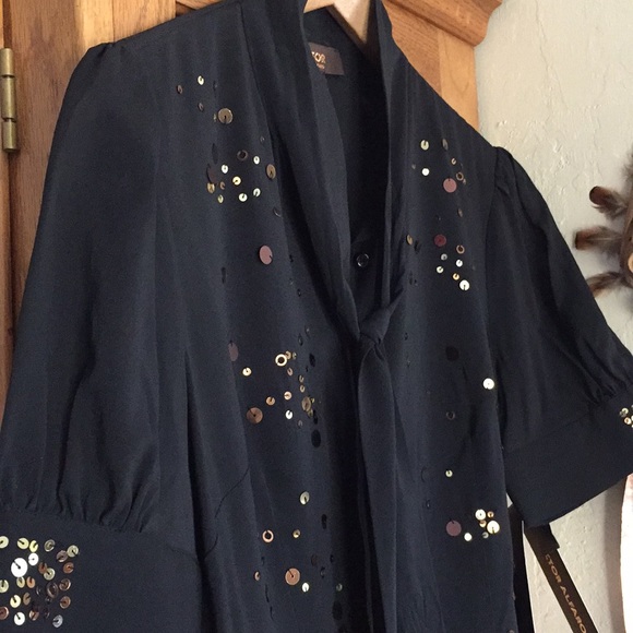 Victor Alfaro 94% silk shirt with embellishments - Picture 3 of 6